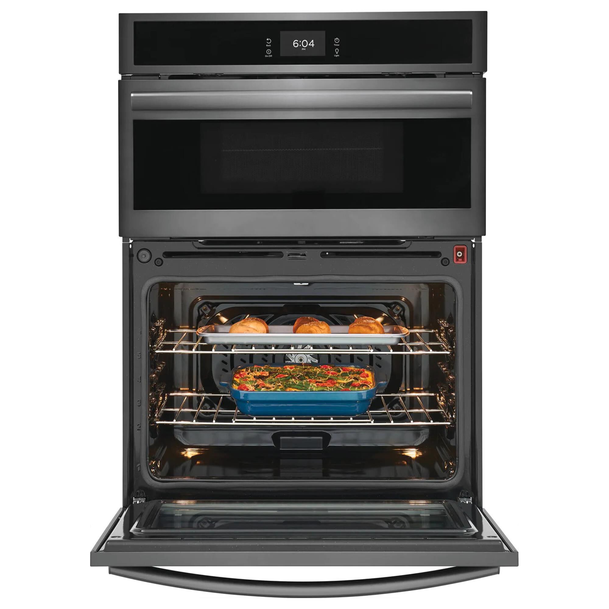 Frigidaire built in microwave top black stainless steel