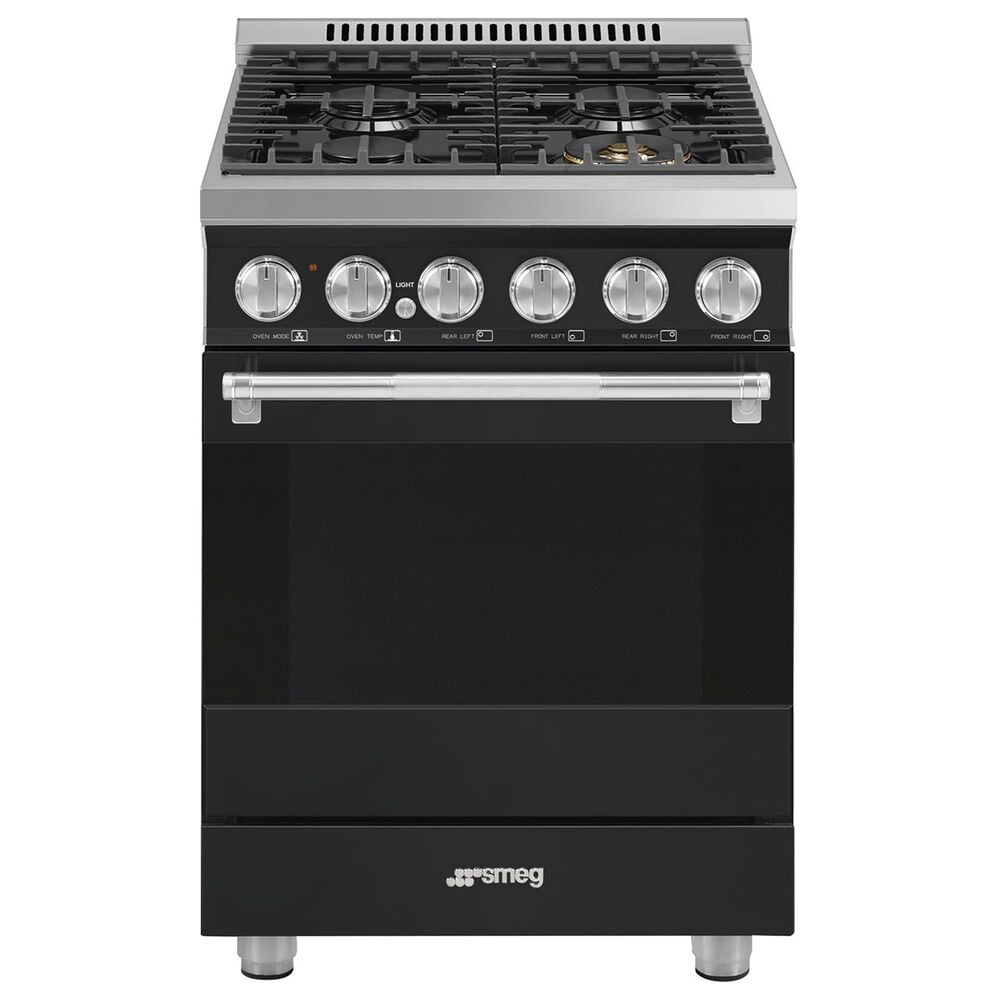 SMEG Professional 24" Gas Range in Matte Black, , large