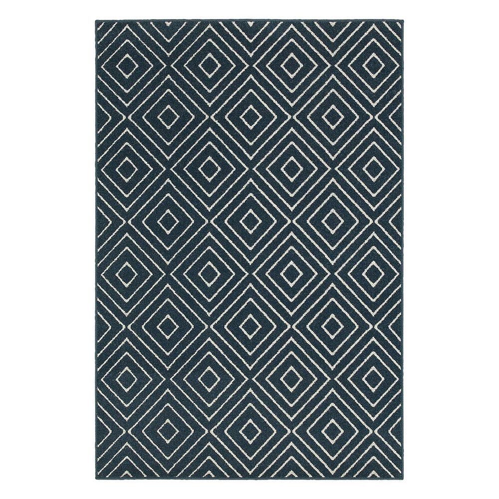 Oriental Weavers Hampton 2332B 1"11" x 7"6" Navy Runner, , large