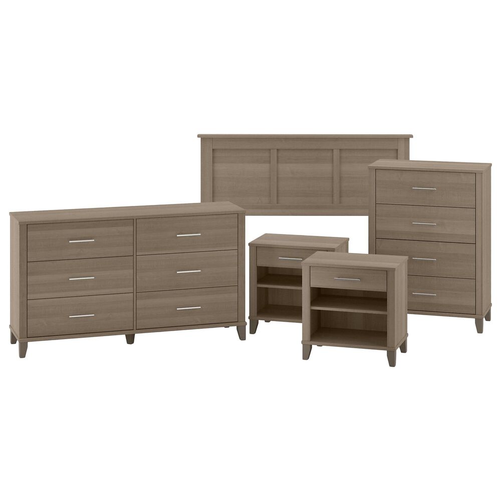 Bush Somerset 5Piece Full/Queen Headboard Set in Ash Gray NFM