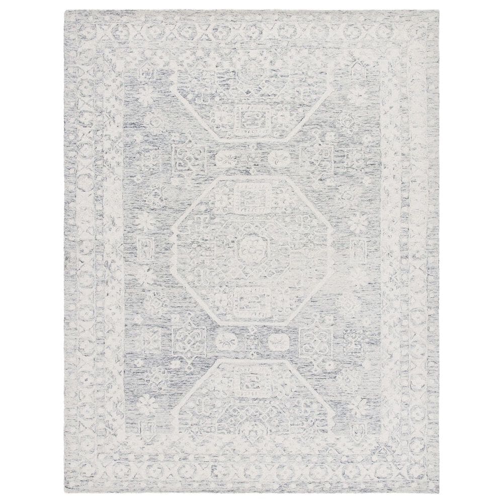 Safavieh Micro-Loop Oriental 11" x 15" Charcoal and Ivory Area Rug, , large