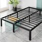 Hearth and Haven Full Heavy Duty Metal Bed Frame in Black, , large