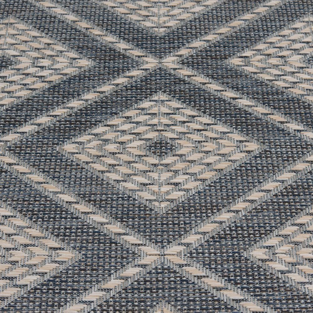 Central Oriental Melbourne Davion 7&#39;10&quot; x 9&#39;10&quot; Lagoon and Vanilla Area Rug, , large