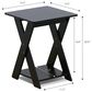 HOMLUX 2-Tier Modern Simplistic Criss-Crossed End Table in Espresso (Set of 2), , large