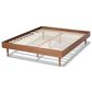 Baxton Studio Rina King Platform Bed Frame in Ash Walnut, , large