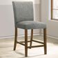 Coaster Paxton Counter Chair with Grey Upholstery in Warm Brown, , large