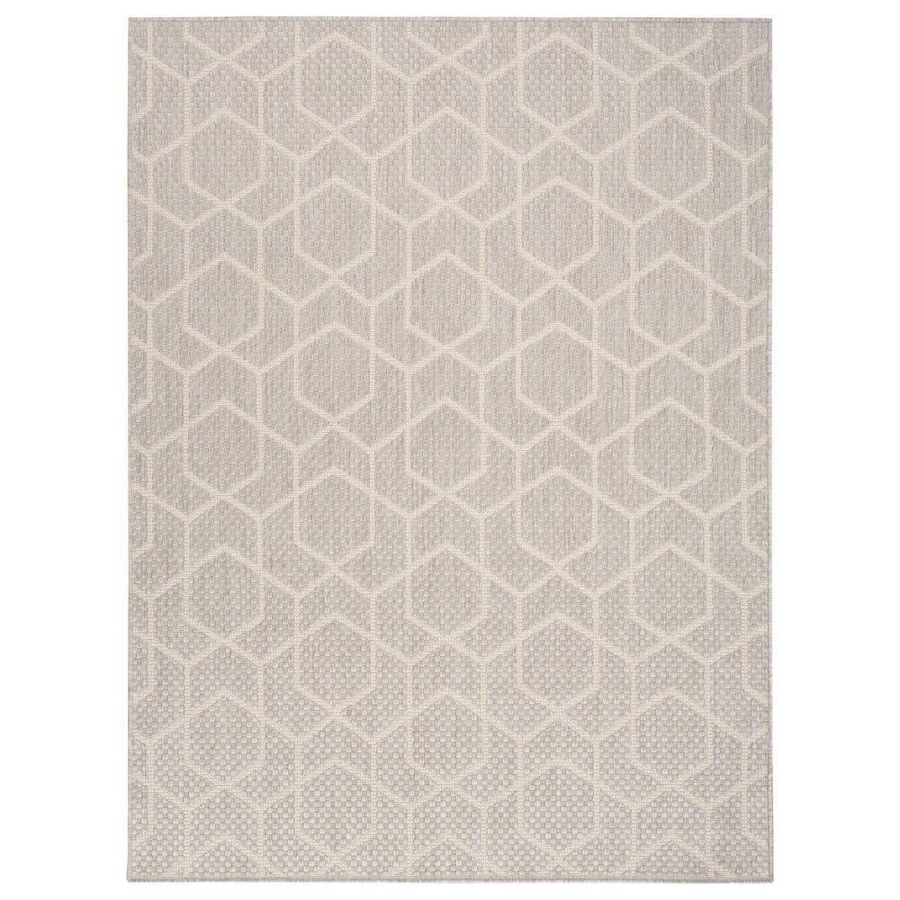 Nourison Horizon HOZ01 Grey 6&#39; x 9&#39; Indoor/Outdoor Area Rug, , large