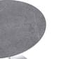Leisuremod LeisureMod Verve Collection 48 Round Dining Table, White Base with Sintered Stone Grey Top, , large