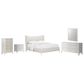 Vantage Mezzanine 5 Piece Queen Upholstered Wingback Bedroom Set in Dove Gray, , large