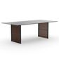 Caracole Pinstripe Dark Dining Table in Dark Chocolate, Rich Walnut and Smoked Bronze - Table Only, , large
