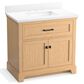 Kohler Charlemont 36" Single Bathroom Vanity in Light Oak with 3 cm White Quartz Top and Rectangular Sink, , large