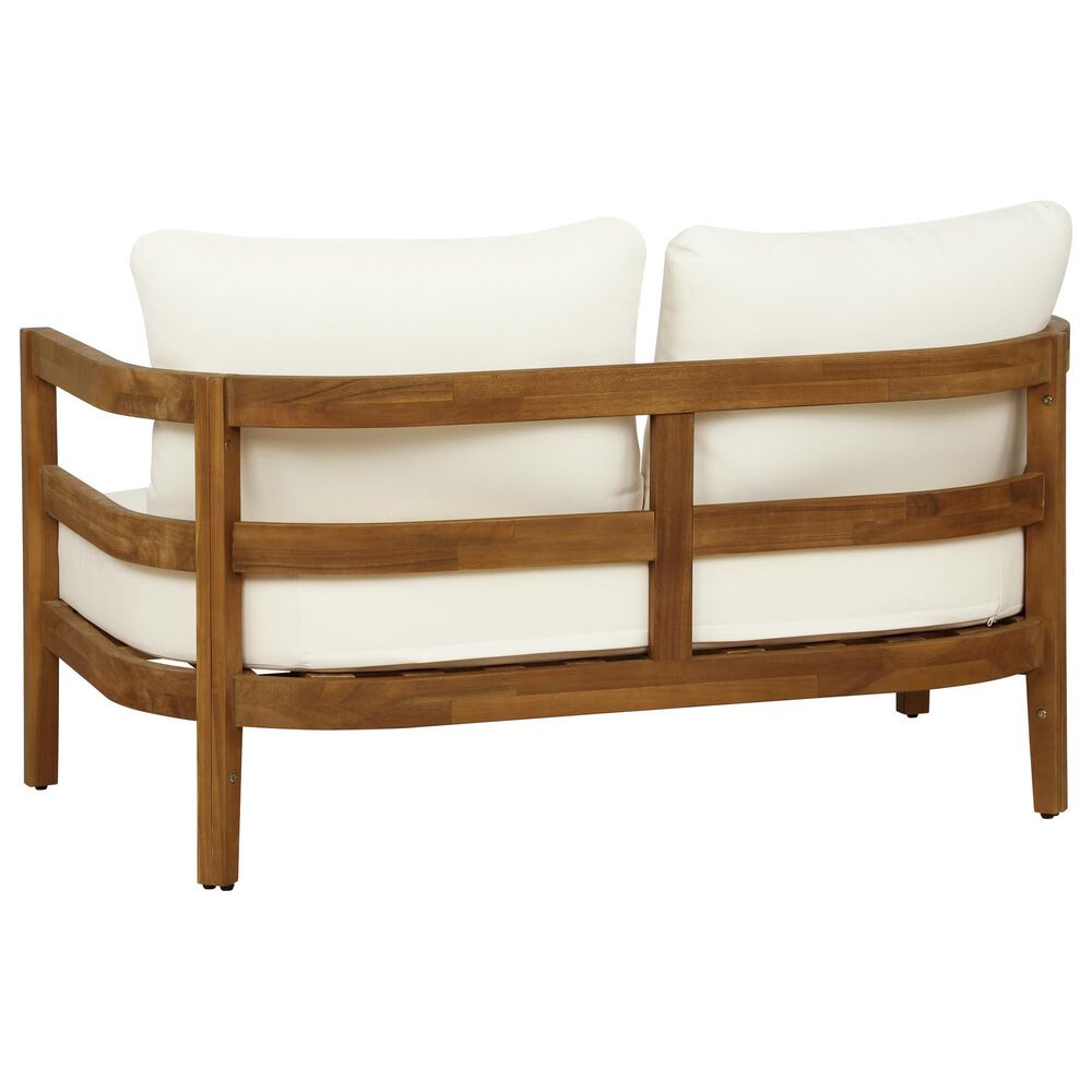 Linon Home Decor Breton 2-Piece Outdoor Conversation Set in Brown, , large