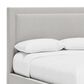 Bernhardt Morgan King Upholstered Panel Bed in White and Cream, , large