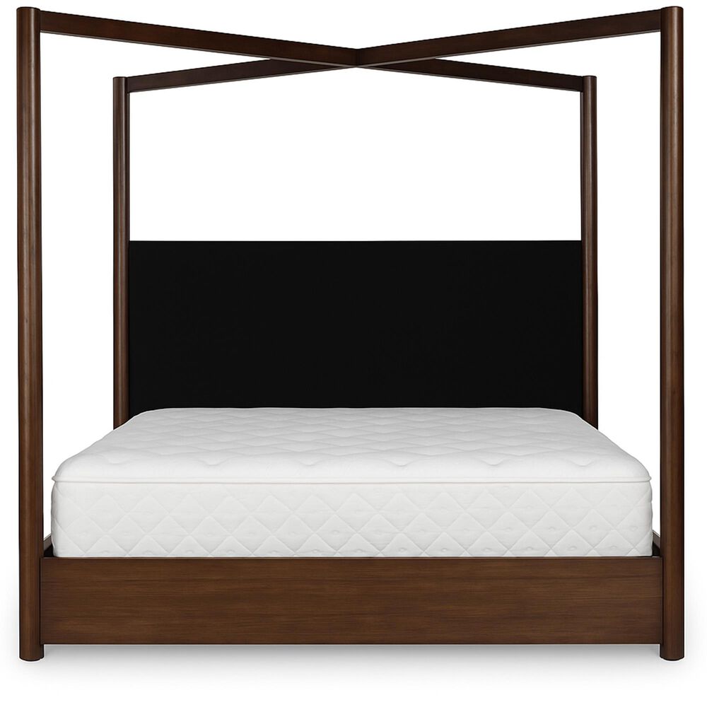 Millenium Dilenno Queen Canopy Panel Bed in Dark Brown with USB Ports, , large