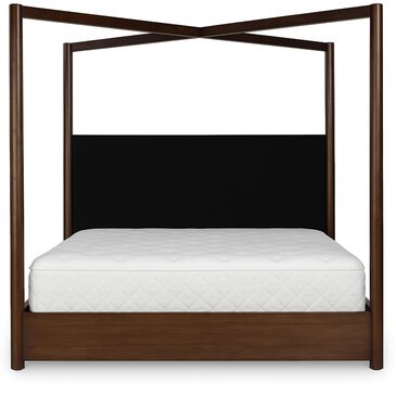 Millenium Dilenno Queen Canopy Panel Bed in Dark Brown with USB Ports, , large