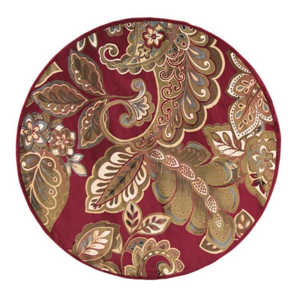 Surya Riley RLY-5020 8" Round Red/Brown/Camel Area Rug, , large