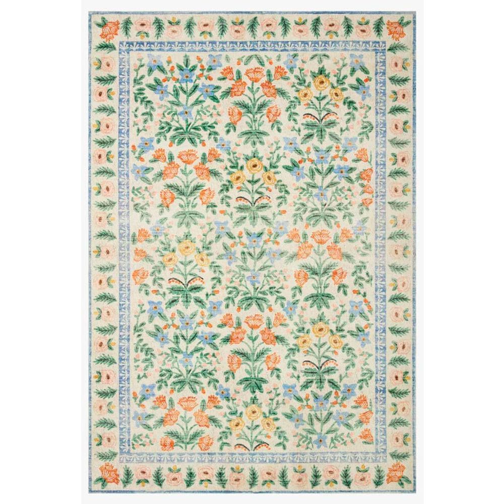 Loloi Rifle Paper Co. x Loloi Eden Mughal Garden Cream 5"-0" x 7"-6" Area Rug, , large
