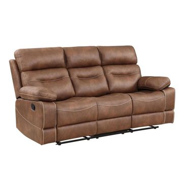 Steve Silver Rudger Manual Reclining Sofa in Brown, , large