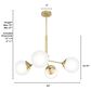 37B Hepburn 4-Light Chandelier in Painted Modern Brass, , large