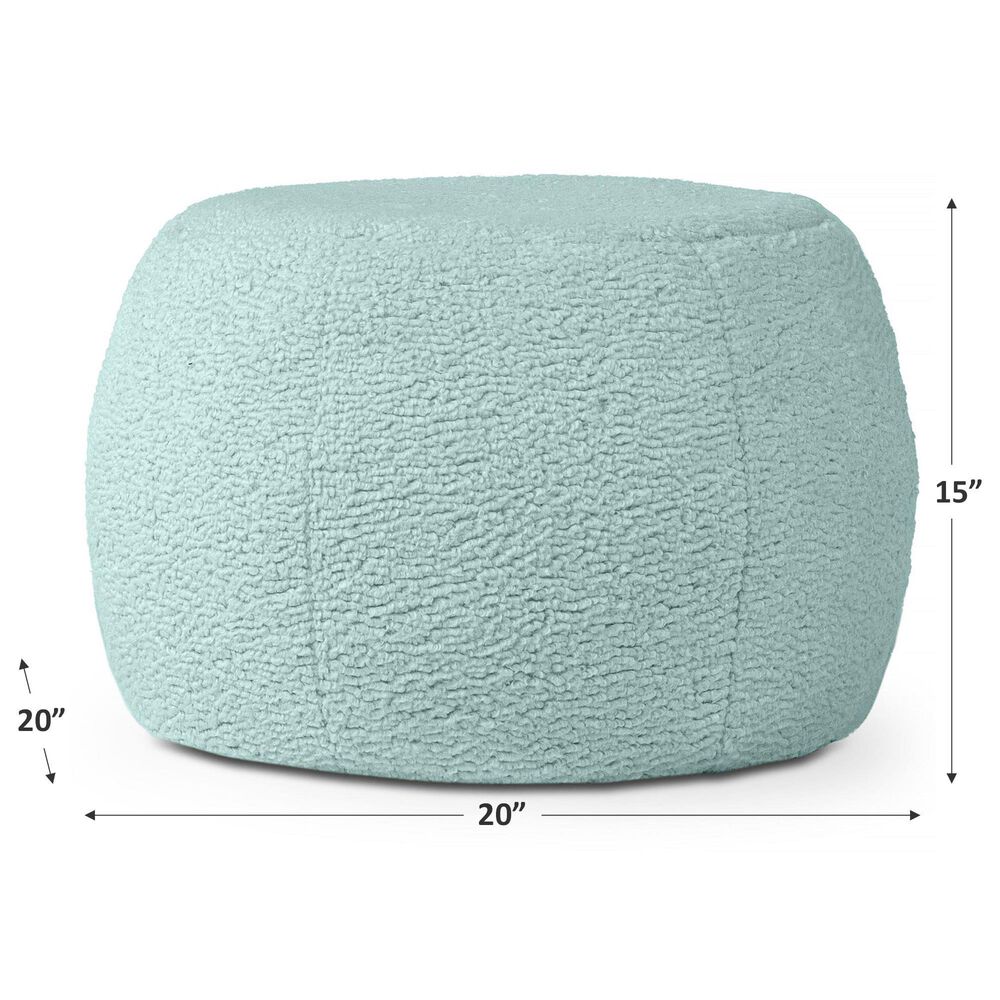 Jaxx Ellis Small Pouf in Mineral Green, , large