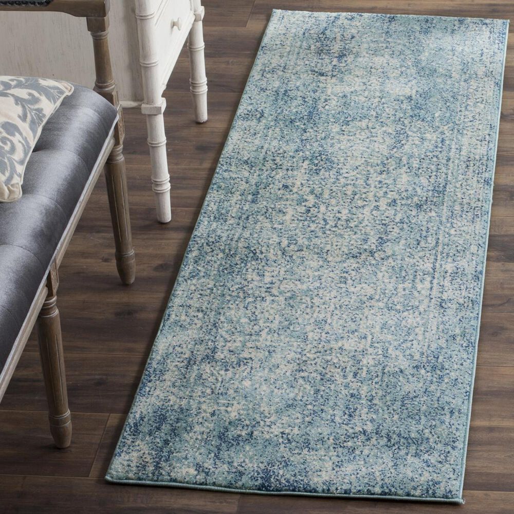 Safavieh Evoke EVK256C 2&#39;2&quot; x 19&#39; Blue and Ivory Runner, , large