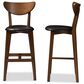 Baxton Studio Eline Bar Stool in Walnut (Set of 2), , large