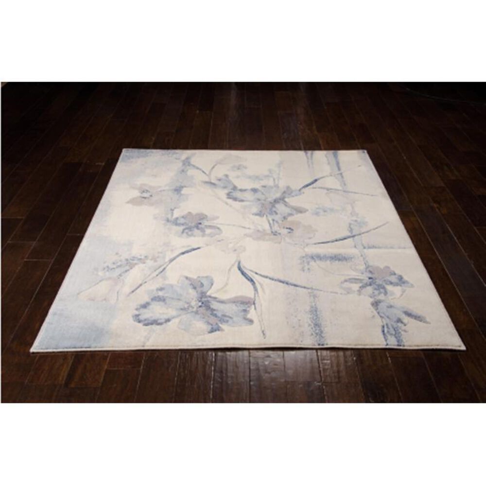 Nourison Somerset ST18 5&#39;3&quot; x 7&#39;6&quot; Ivory and Blue Area Rug, , large