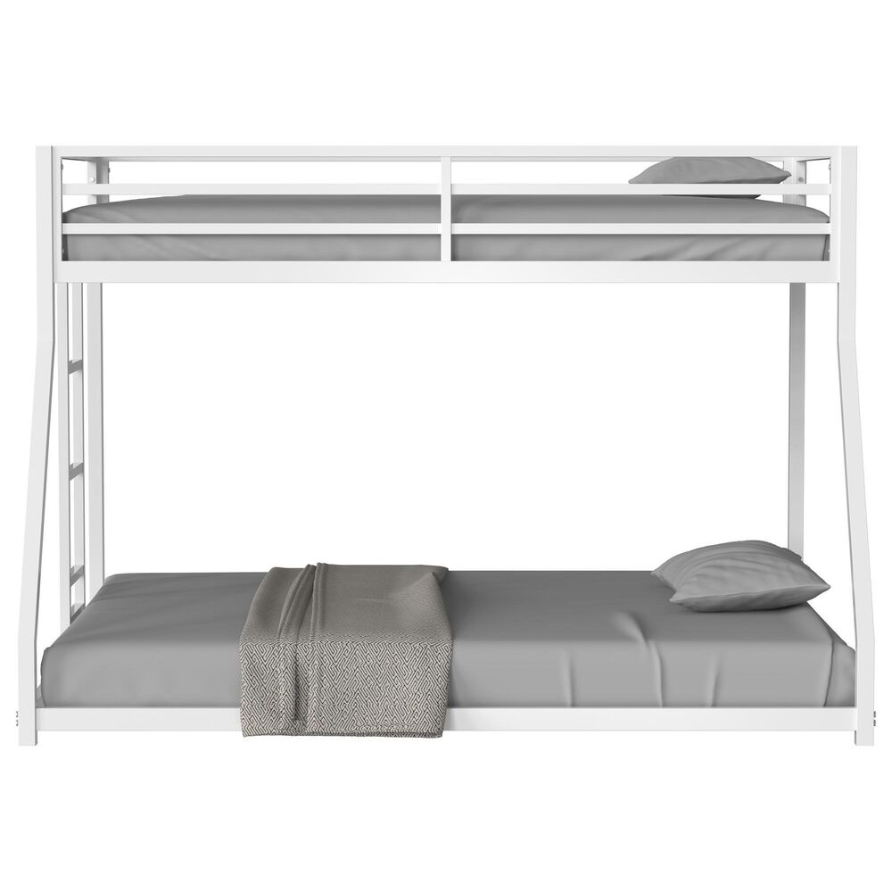 Hearth and Haven Adam Twin over Full Bunk Bed in White, , large