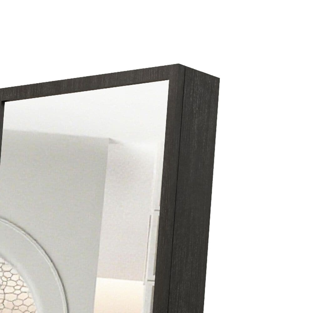 GigaCloud Swivel Jewelry Cabinet with Full Length Mirror and Storage Drawers in Black, , large
