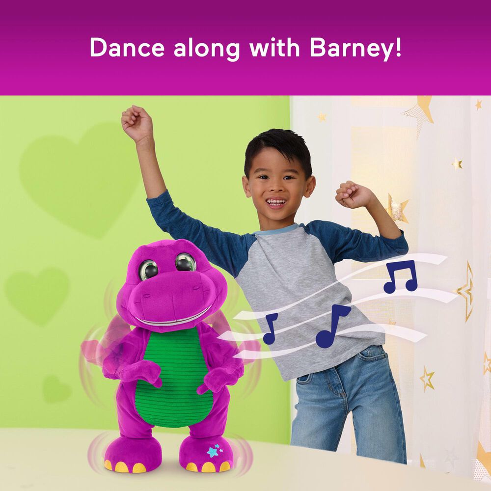 Fisher Price Barney&#39;s World Dance Moves Music Barney Plush in Multicolor, , large