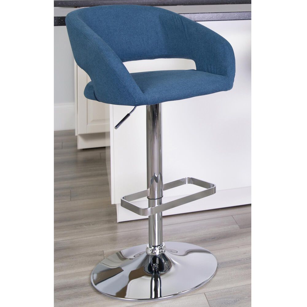 Flash Furniture Adjustable Barstool in Blue, , large