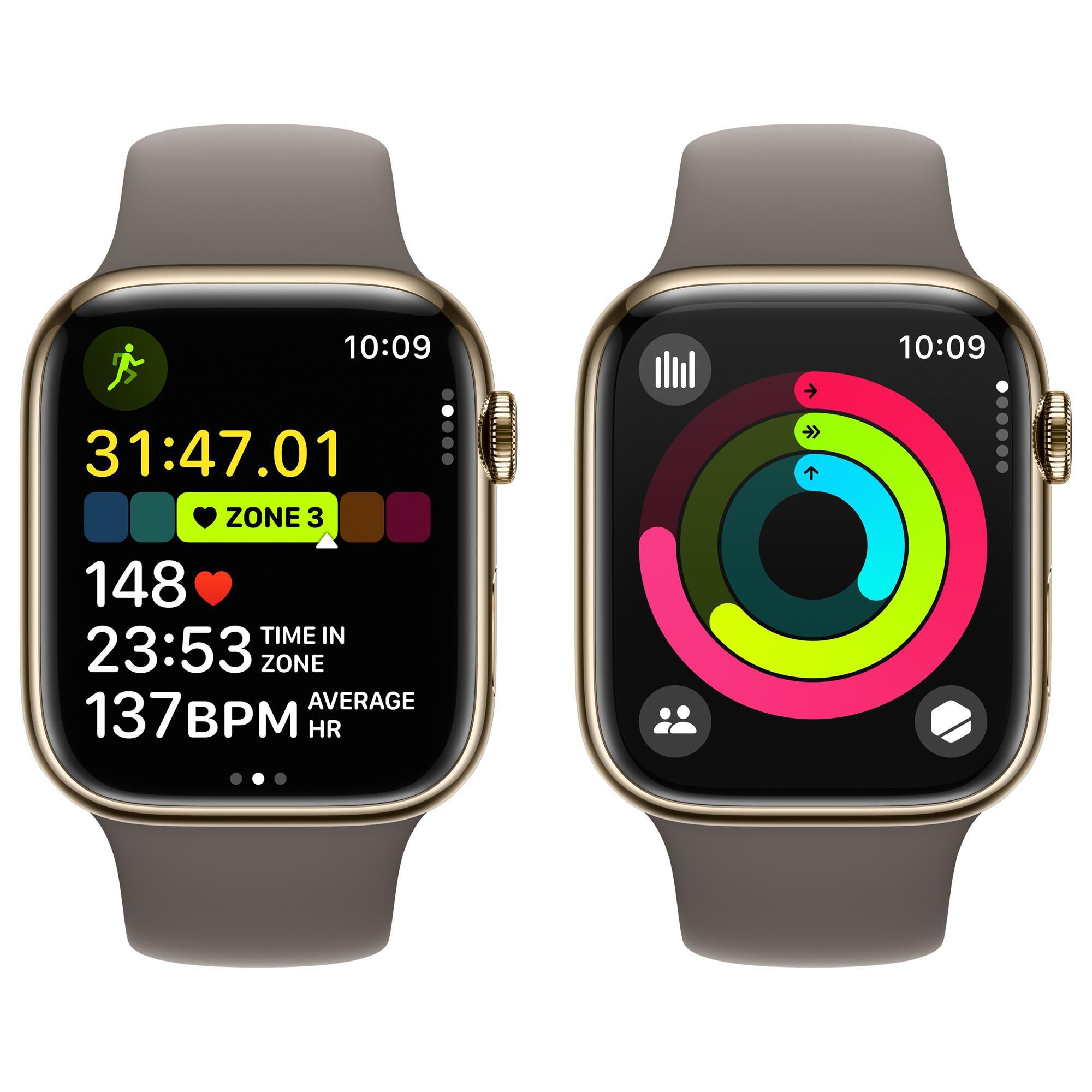 Apple Watch Series9 GPS + Cellular 45mm Gold Stainless Steel Case