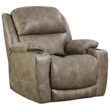 HomeStretch Starship Power Recliner with Power Headrest and Lumbar in Mushroom , , large