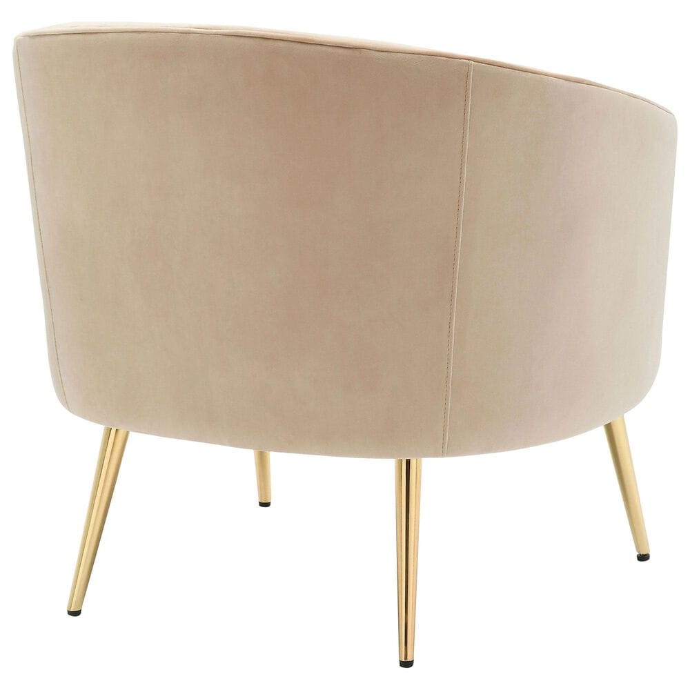 Lumisource Tania Accent Chair in Champagne Velvet and Gold, , large
