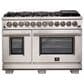 Forno Capriasca 48" Freestanding Dual Fuel Range in Stainless Steel, , large