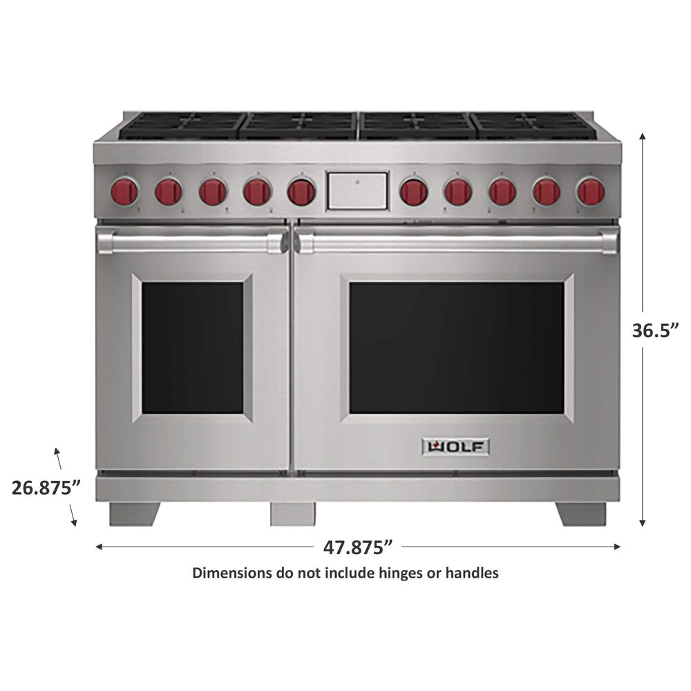 Wolf 48&quot; Dual Fuel Range in Stainless Steel DF48850/S/P/LP, , large