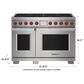 Wolf 48" Dual Fuel Range in Stainless Steel DF48850/S/P/LP, , large