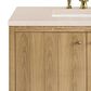 James Martin Vanities Hudson 36" Single Bathroom Vanity in Light Natural Oak with 3 cm Eternal Marfil Quartz Top and Rectangular Sink, , large