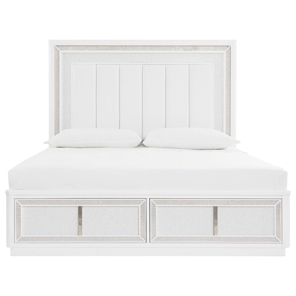 Millenium Chalanna 4-Piece California King Bedroom Set in White Lacquer, , large