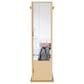 GigaCloud Rotating Jewelry Cabinet with Full-length Mirror, Coat Rack and Shelves in Walnut, , large