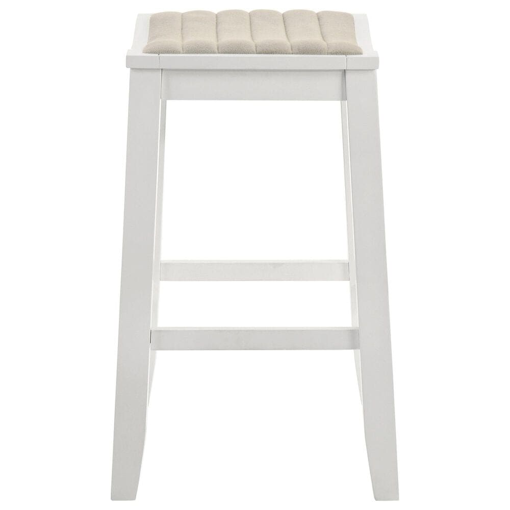 Armen Living Iyani Counter Height Stool in White, , large