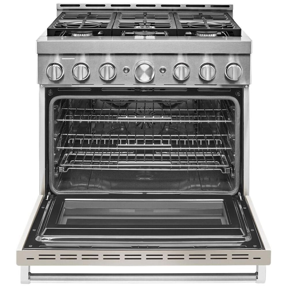 KitchenAid 36&quot; Professional Dual Fuel Range in Matte Milk Shake, , large