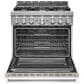 KitchenAid 36" Professional Dual Fuel Range in Matte Milk Shake, , large