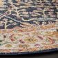 Safavieh Madison MAD612D 5" Round Navy and Creme Area Rug, , large