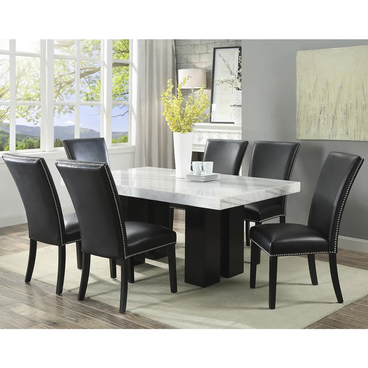 Crystal dining table and chairs store