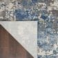 Nourison Rustic Textures RUS08 Grey and Blue 3"11" x 5"11" Area Rug, , large