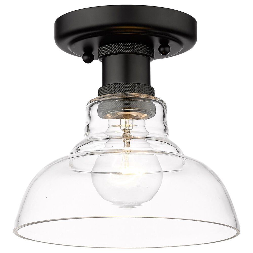 Golden Lighting Carver Flush Mount in Matte Black, , large