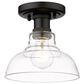 Golden Lighting Carver Flush Mount in Matte Black, , large