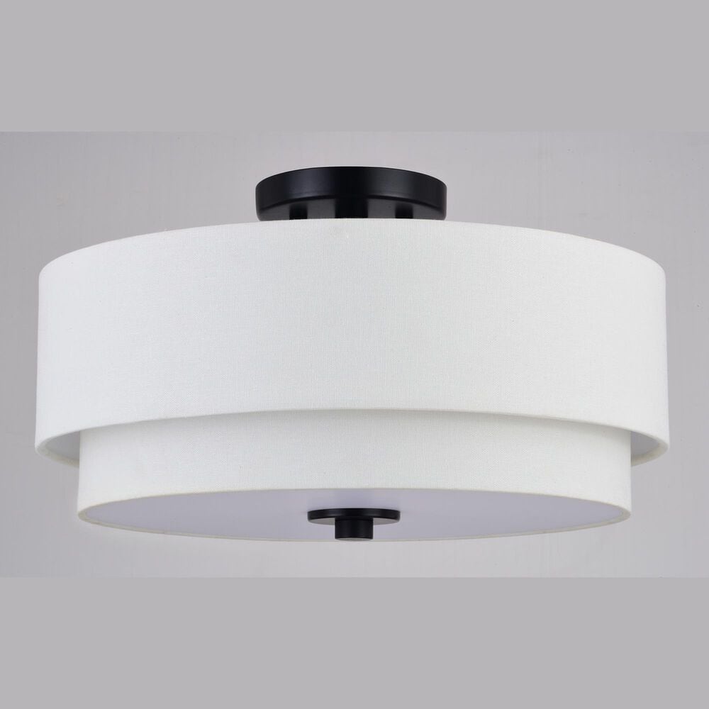 Vaxcel Burnaby 3-Light Semi-Flush Mount in Black, , large