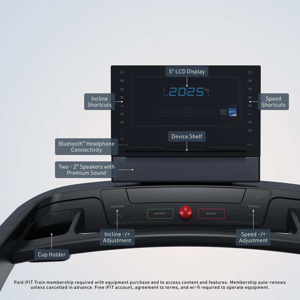 NordicTrack T Series 7 Folding Treadmill, , large